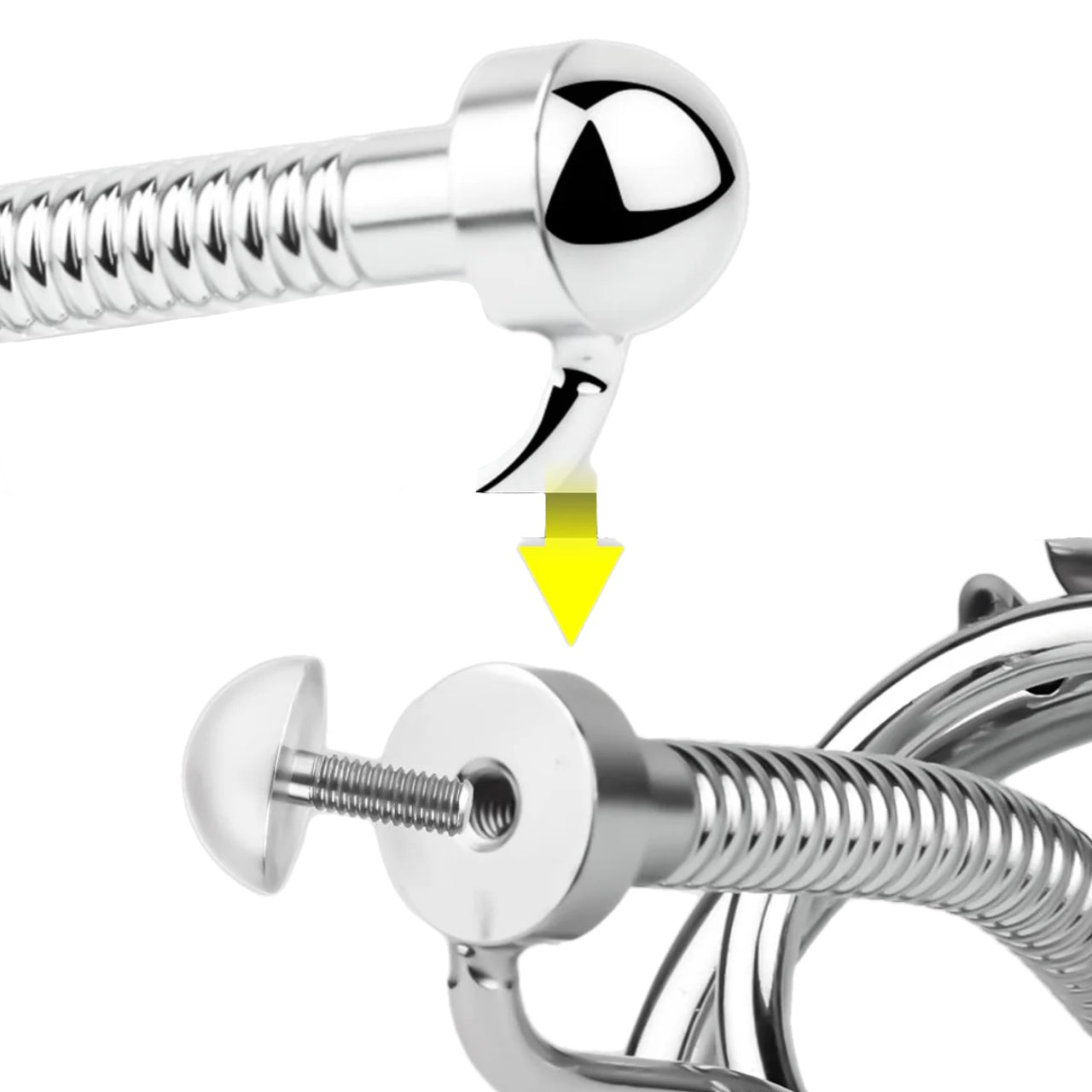 Stainless Steel Urethral Catheter Design Chastity Cage