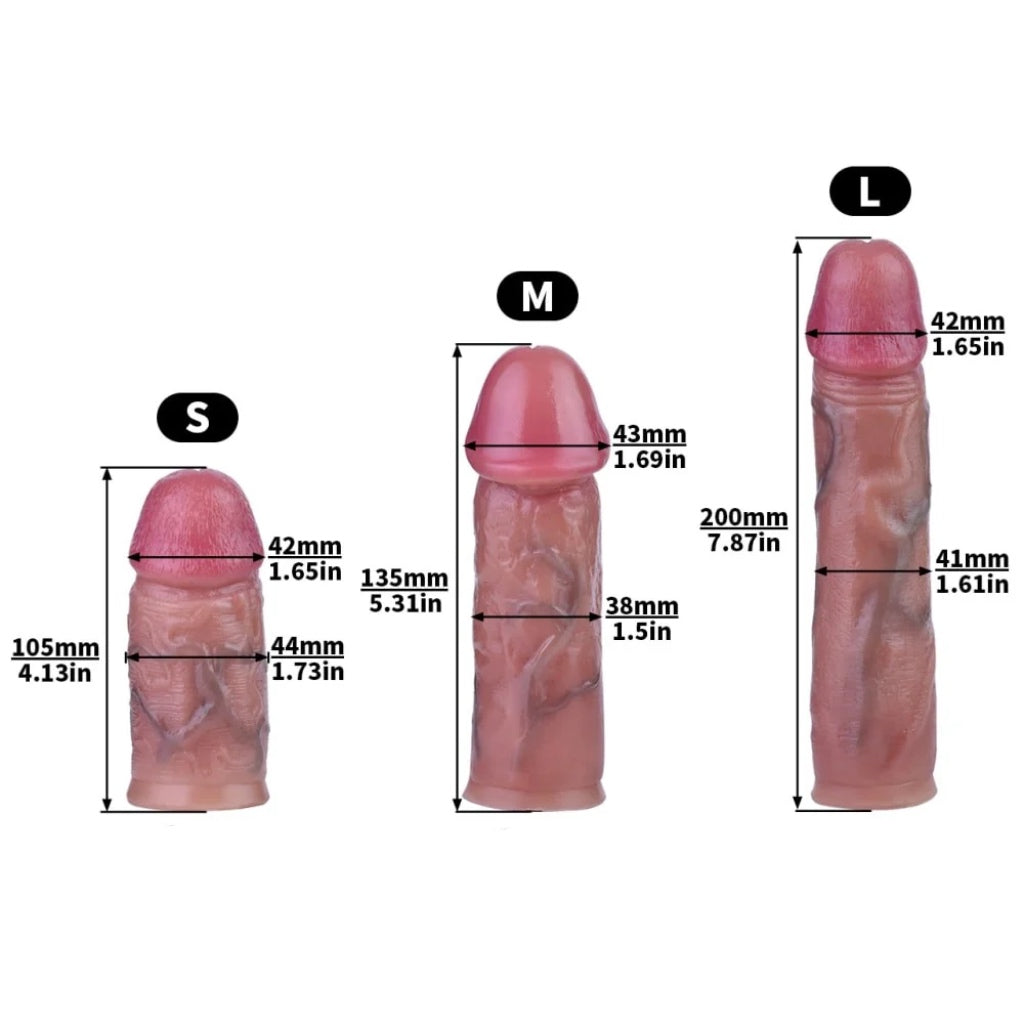 Metal Flat Chastity Cage with Dildo & Inverted Cup Accessory