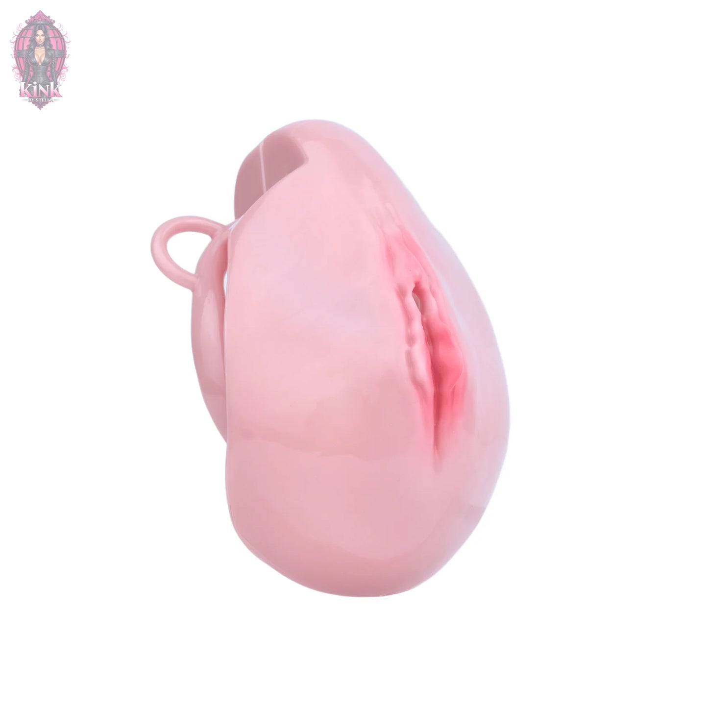 Plastic Vagina Design Chastity Cage with Butt Plug