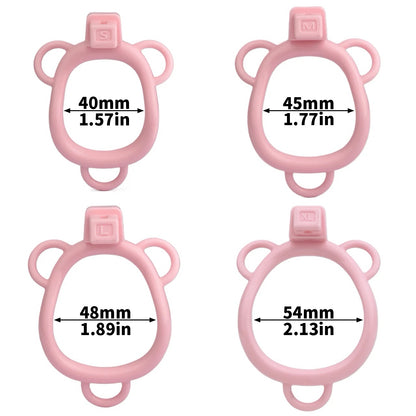 Plastic Vagina Design Chastity Cage with Butt Plug