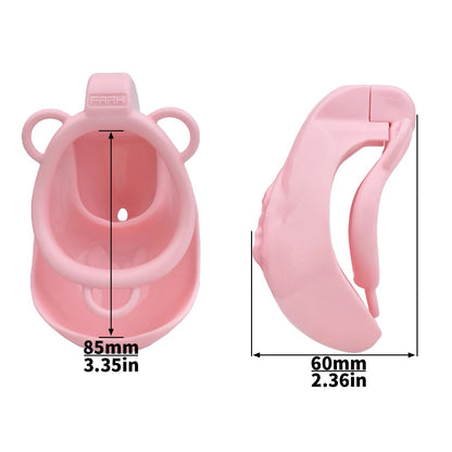 Plastic Vagina Design Chastity Cage with Butt Plug