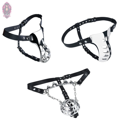 Luxury Stainless Steel Chastity Harness Belt