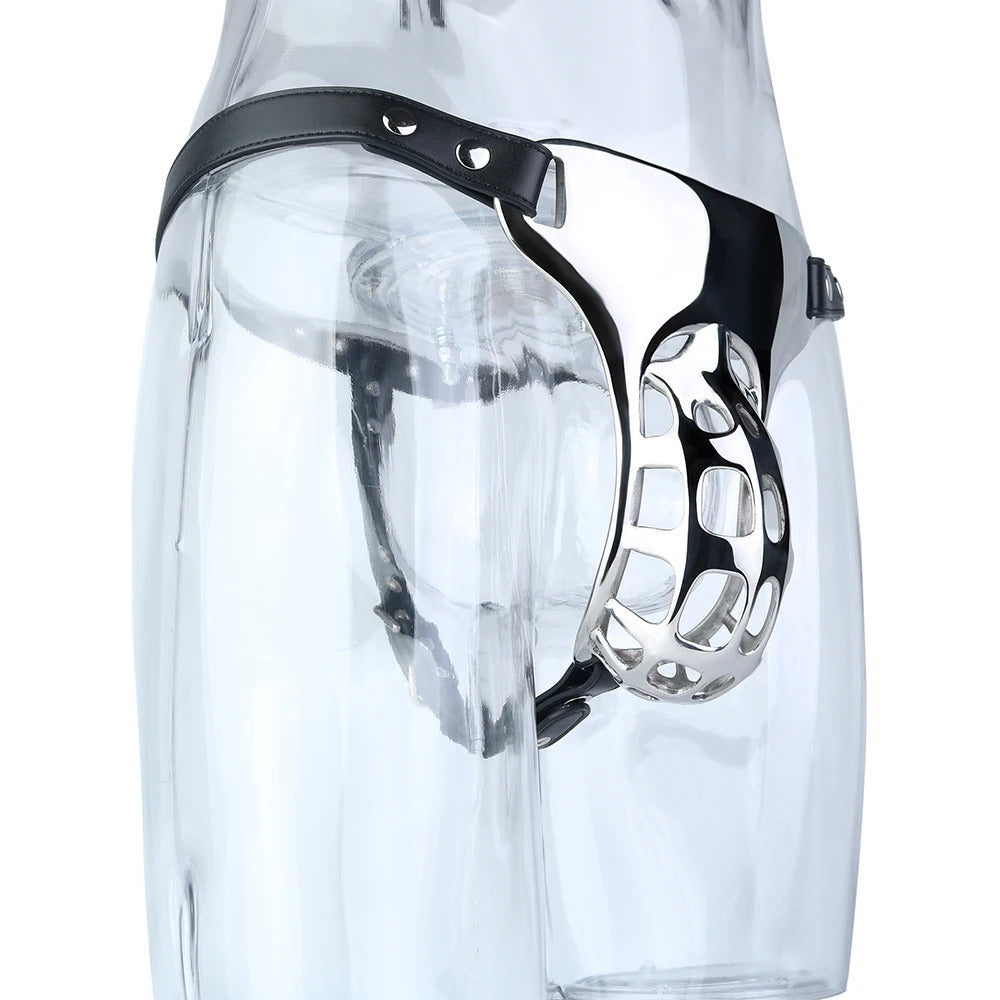Luxury Stainless Steel Chastity Harness Belt