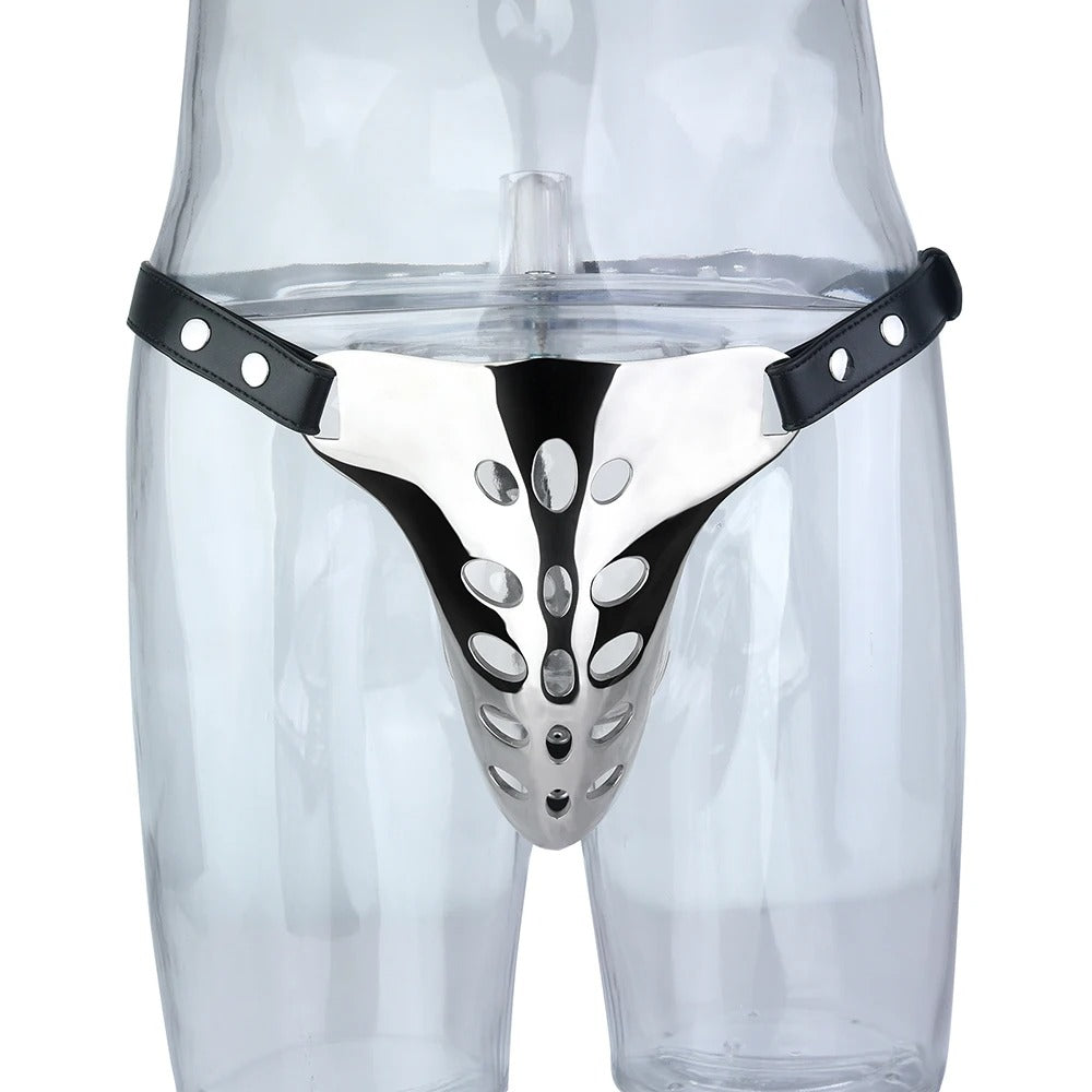 Luxury Stainless Steel Chastity Harness Belt