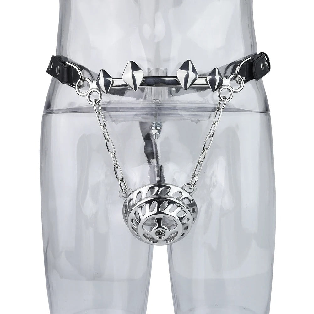 Luxury Stainless Steel Chastity Harness Belt
