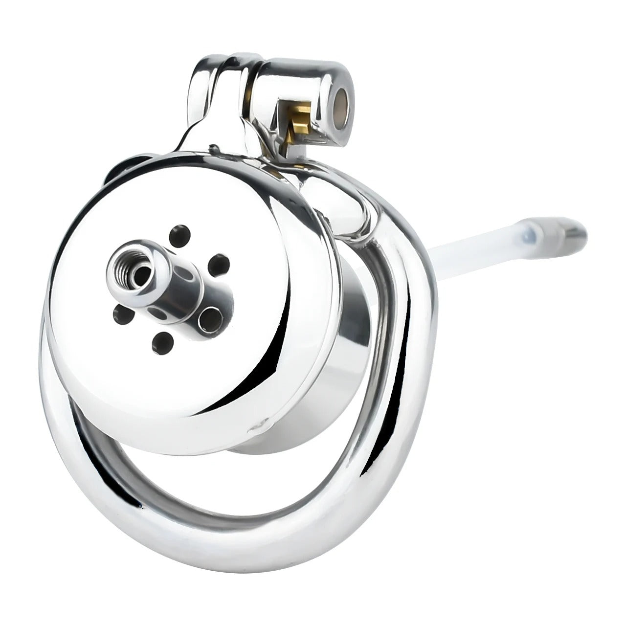 Metal Flat Shaped Inverted Chastity Cage